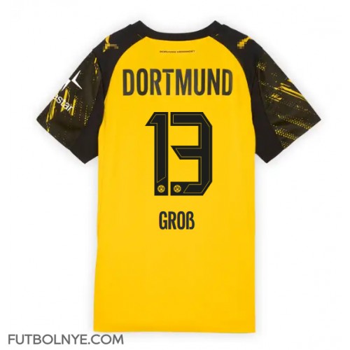 Camiseta Borussia Dortmund Pascal Gross #13 Primera Equipación para mujer 2025-26 manga corta